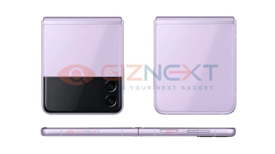 Galaxy Z Flip 3 - Render violeta