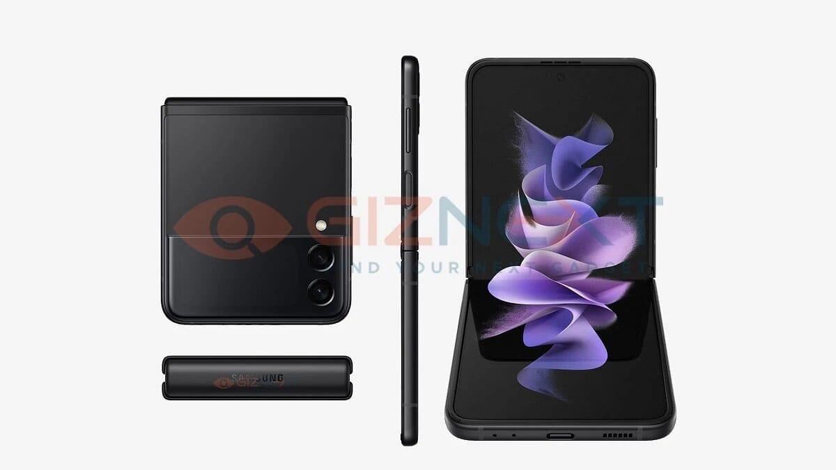 Galaxy Z Flip 3 - Render negro